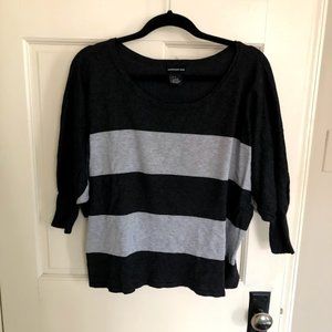 Central Park West Striped 3/4 Length Sweater